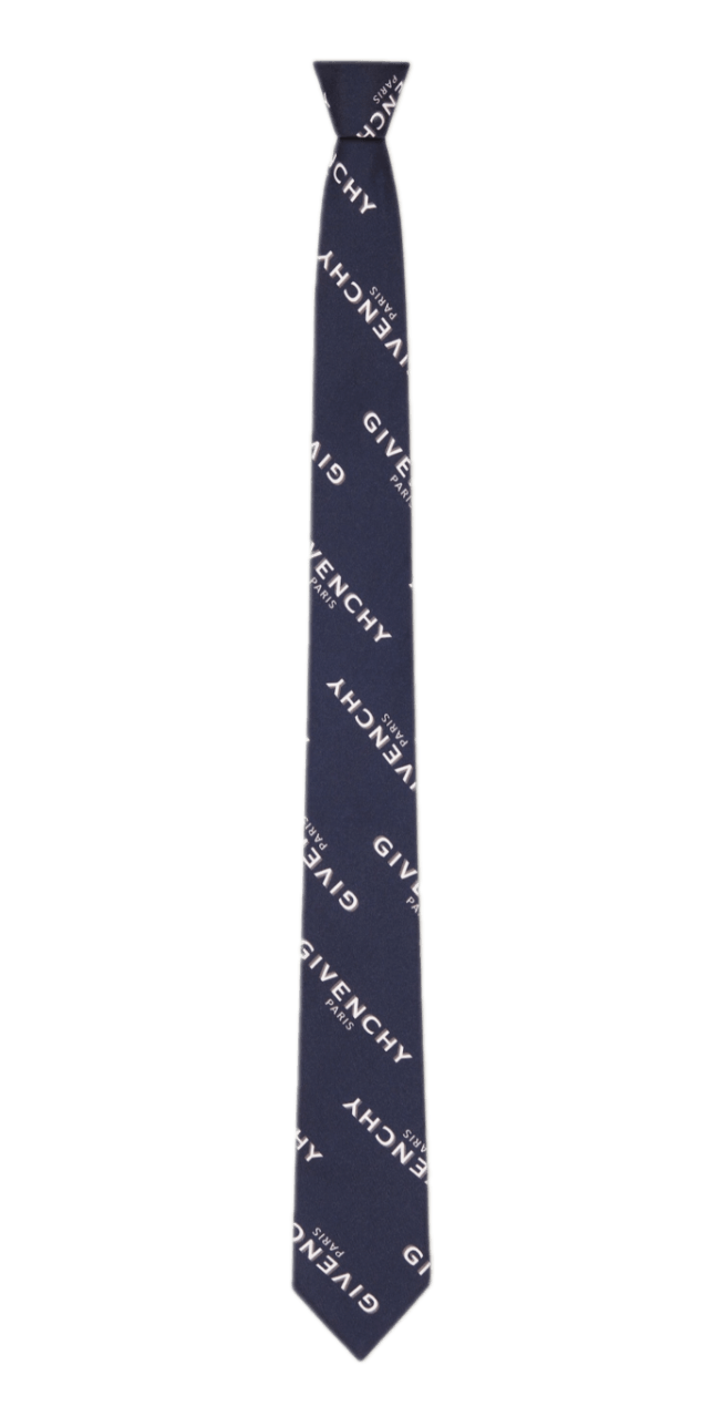 Givenchy Shadow Tie in Silk - Navy