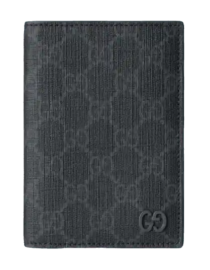 Gucci GG Passport Case With GG Detail - Black