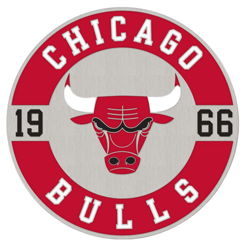 Chicago Bulls Round Enamel Pin Badge