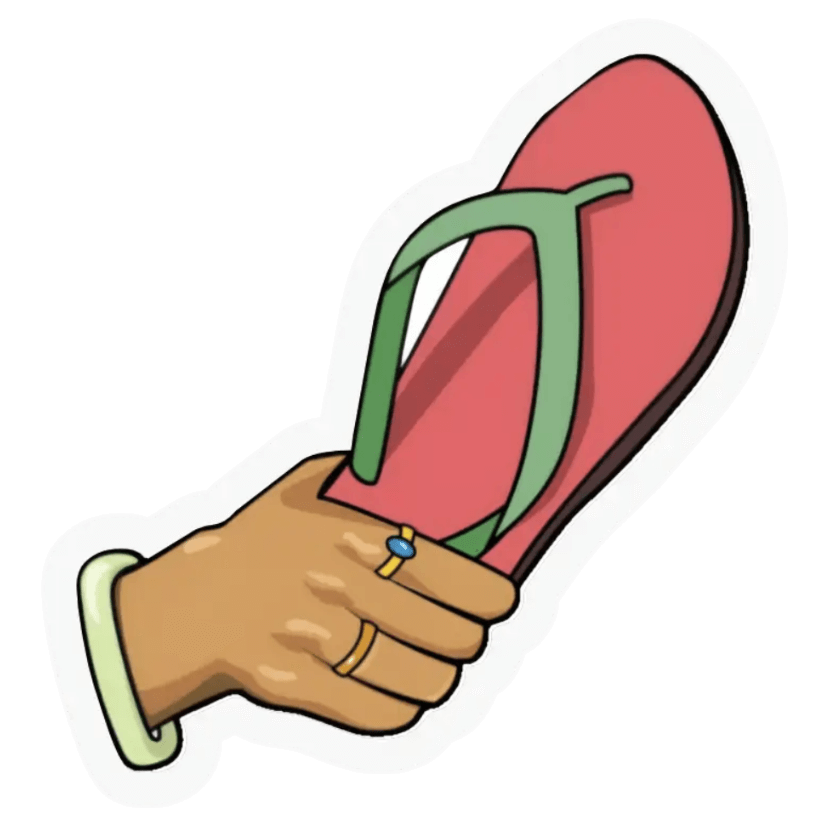Slipper Attack Sticker