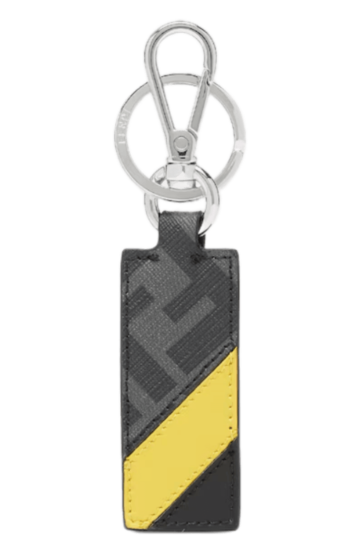 Fendi Diagonal Key Charm - Black