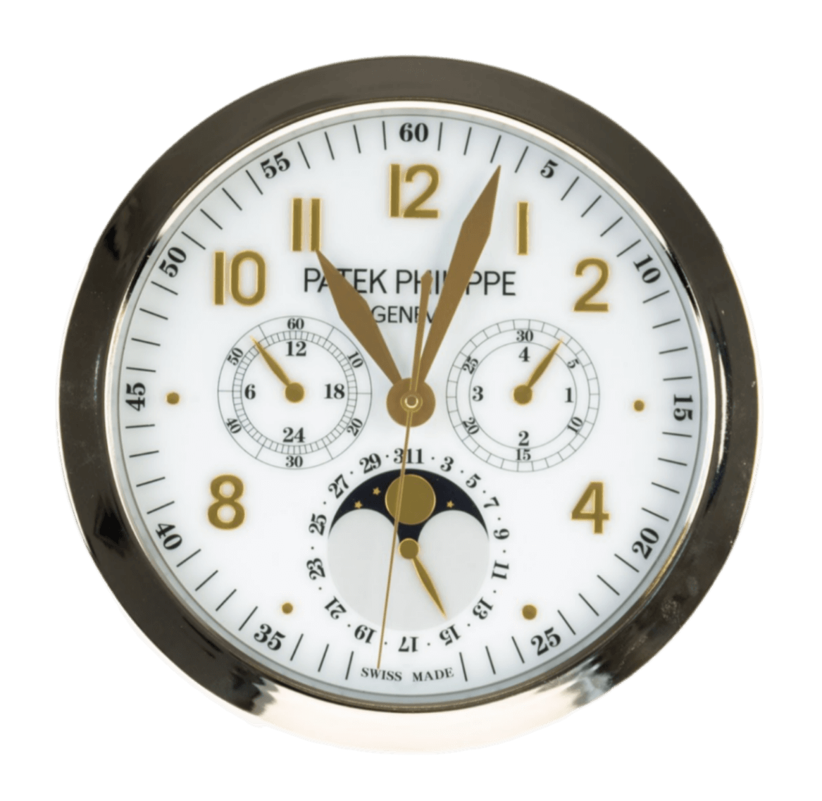 Patek Philippe Silver and Gold Concessionary Wall Clock