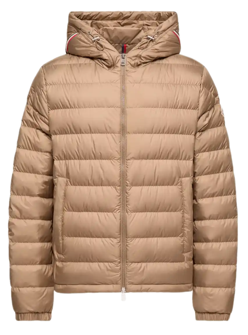 Moncler Vermeille Hooded Short Down Jacket - Beige