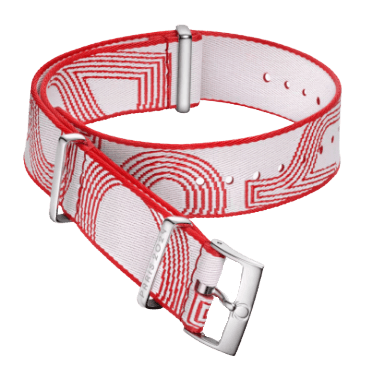Omega Nato Strap - White and Red