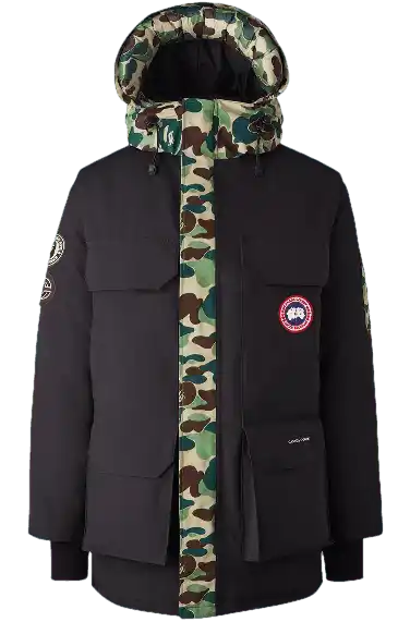 BAPE x Canada Goose x Concepts Expedition Jacket - Black/ABC Camo