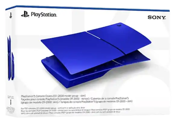 PS5 Console Covers (model group - slim) - Cobalt Blue