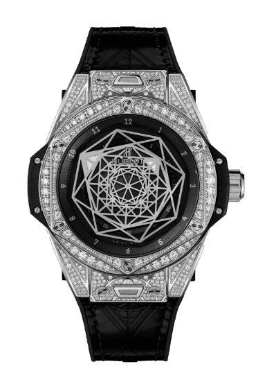 Hublot Big Bang Sang Bleu Steel Pavé - 39mm, Steel, Diamonds