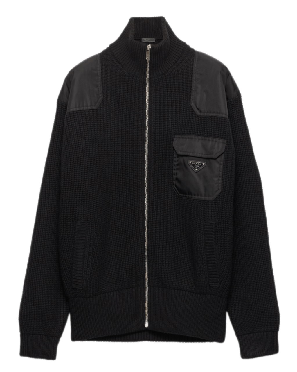 Prada Wool and Cashmere Cardigan - Black