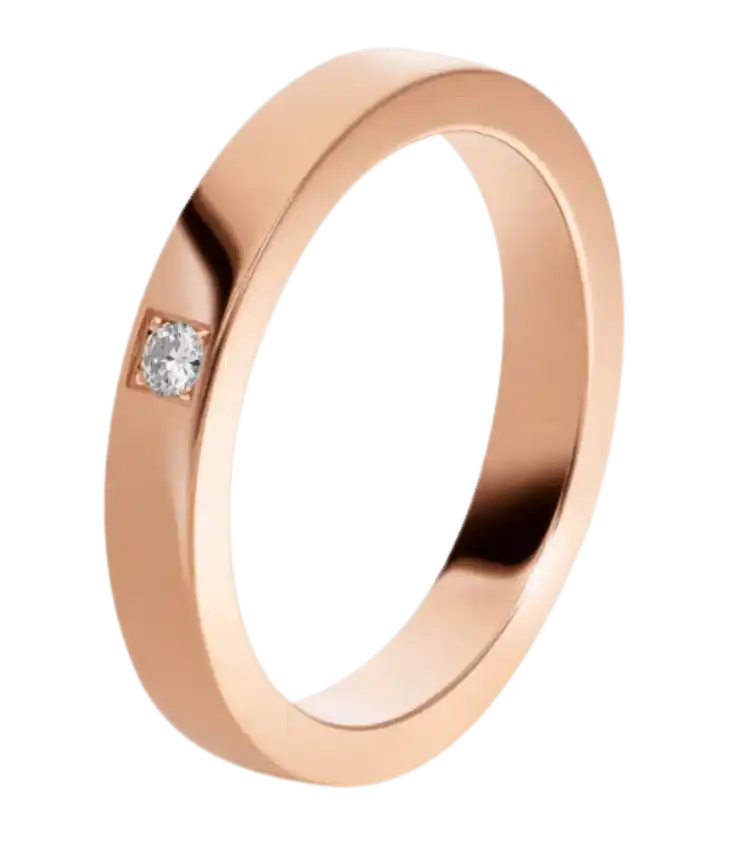 Bvlgari Marryme Ring With Diamond - Rose Gold