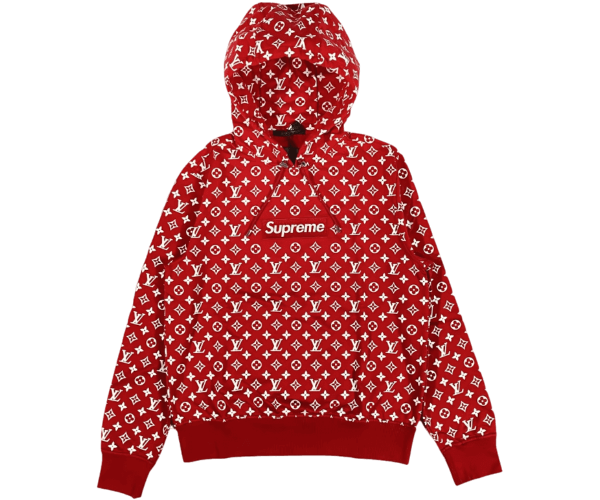 Supreme x Louis Vuitton Box Logo Hooded Sweatshirt - Red