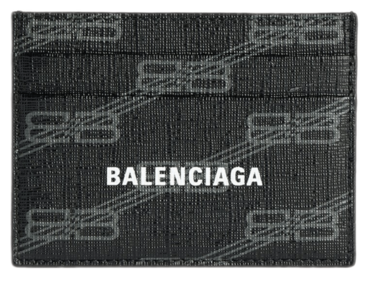 Balenciaga Signature Card Holder BB Monogram Coated Canvas - Black