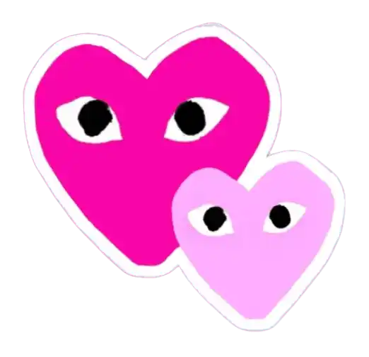 Comme Des Garcons Pink Logo Sticker