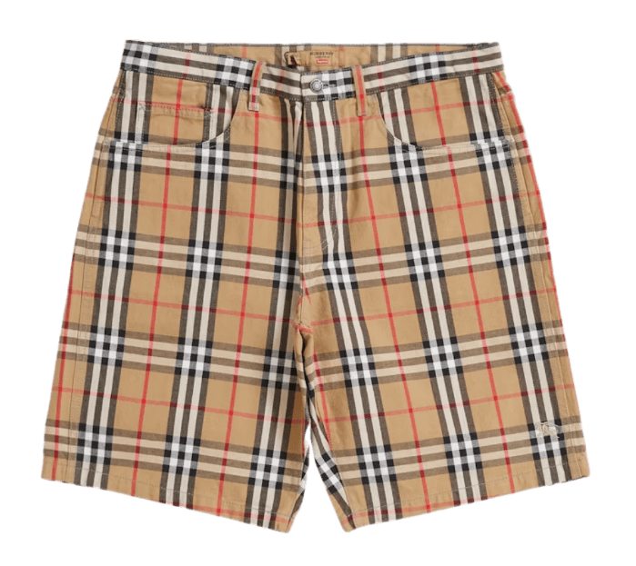 Supreme Burberry Denim Short - Beige