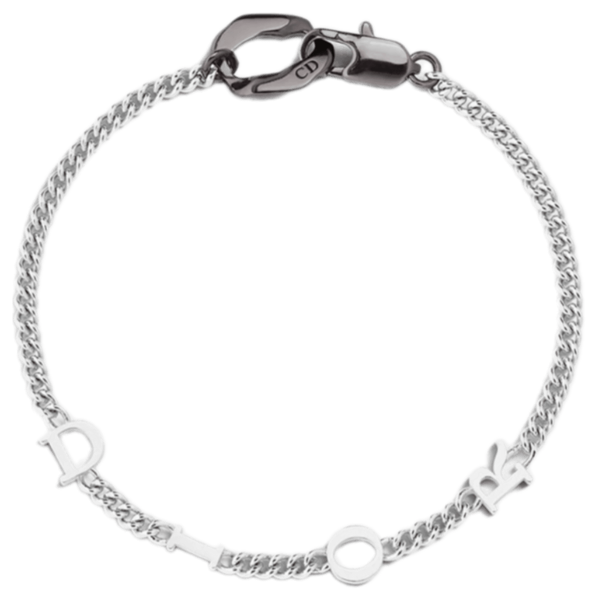 Dior Contrast Chain Link Bracelet - Silver- and Ruthenium-Finish Brass