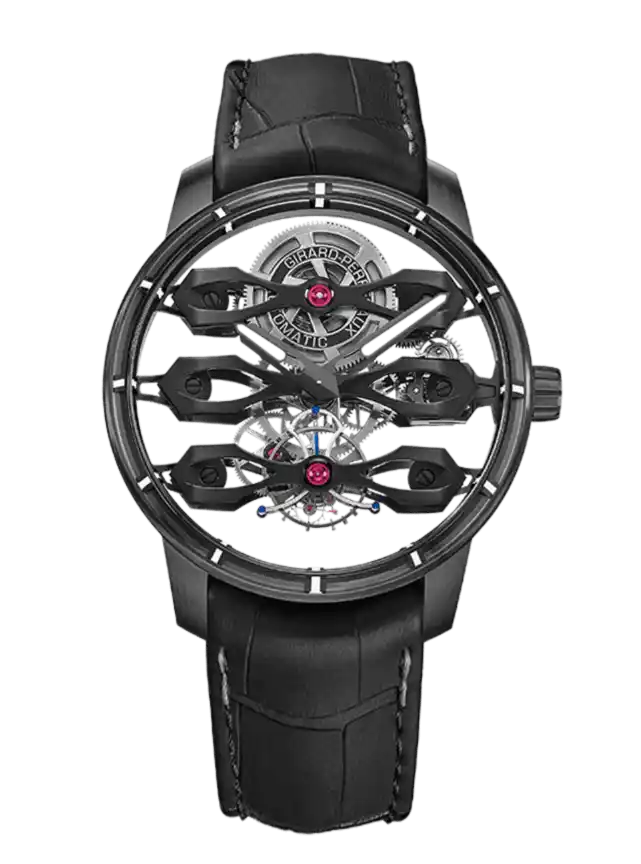 Girard Perregaux Tourbillon with Three Flying Bridges Aston Martin Edition - 44mm, Titanium DLC