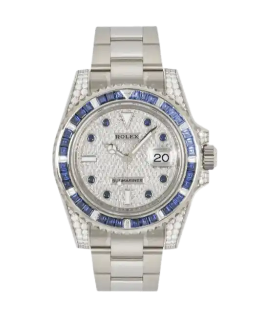 Rolex Submariner Diamond and Sapphire Dial - 40mm, White Gold (2019)