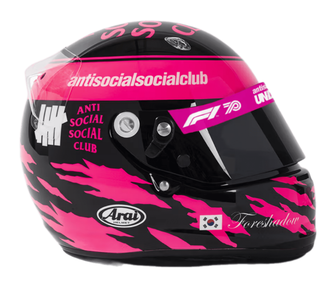 Anti Social Social Club Men’s ASSC X UNDFTD X F1 x Arai SK-6 Helmet Black, Pink Livraison