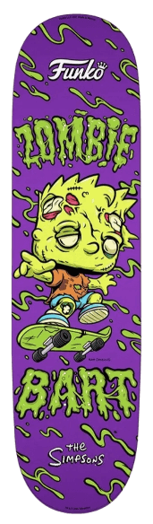 Funko The Simpsons Zombie Bart 2021 Fall Convention Exclusive Skateboard Deck