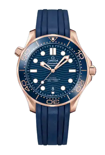 Omega Seamaster Diver 300m - 42mm, Sedna Gold On Rubber