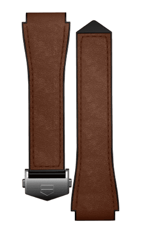 Tag Heuer Brown Bi-Material Leather Strap Calibre E4 45mm