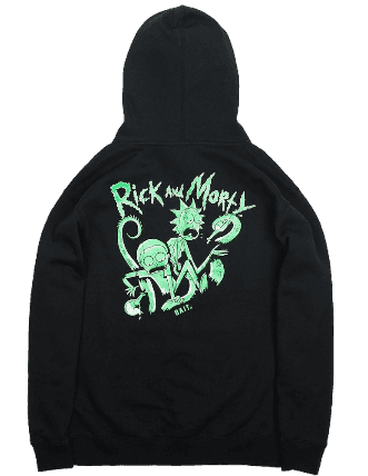 BAIT x Rick And Morty Tentacles Glow In The Dark Hoodie - Black