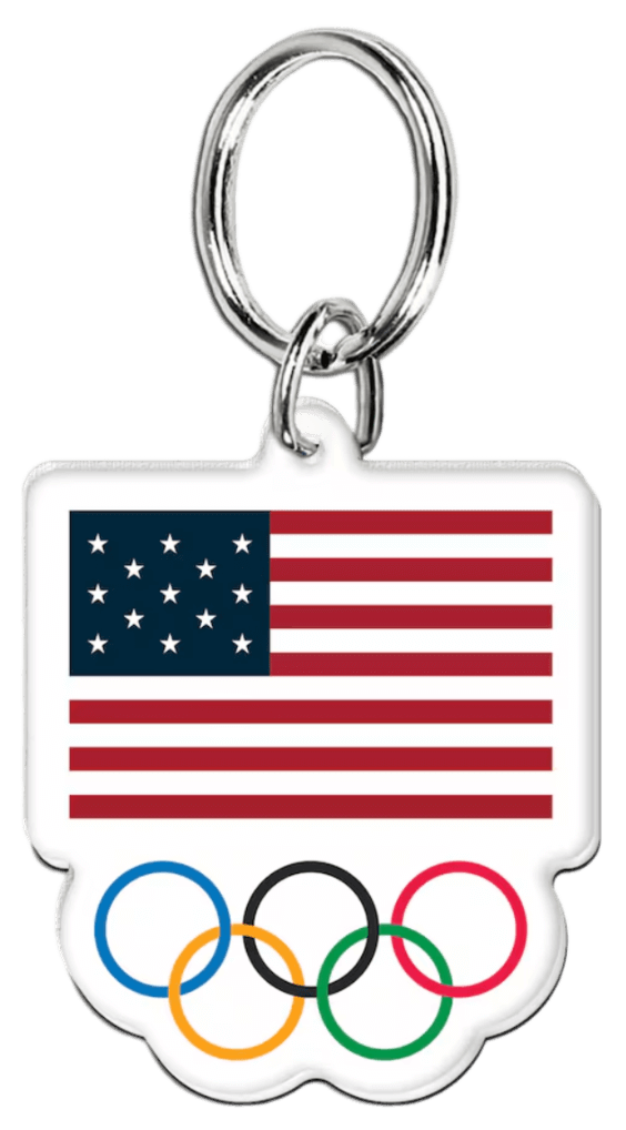 USA Olympic Rings Acrylic Keyring