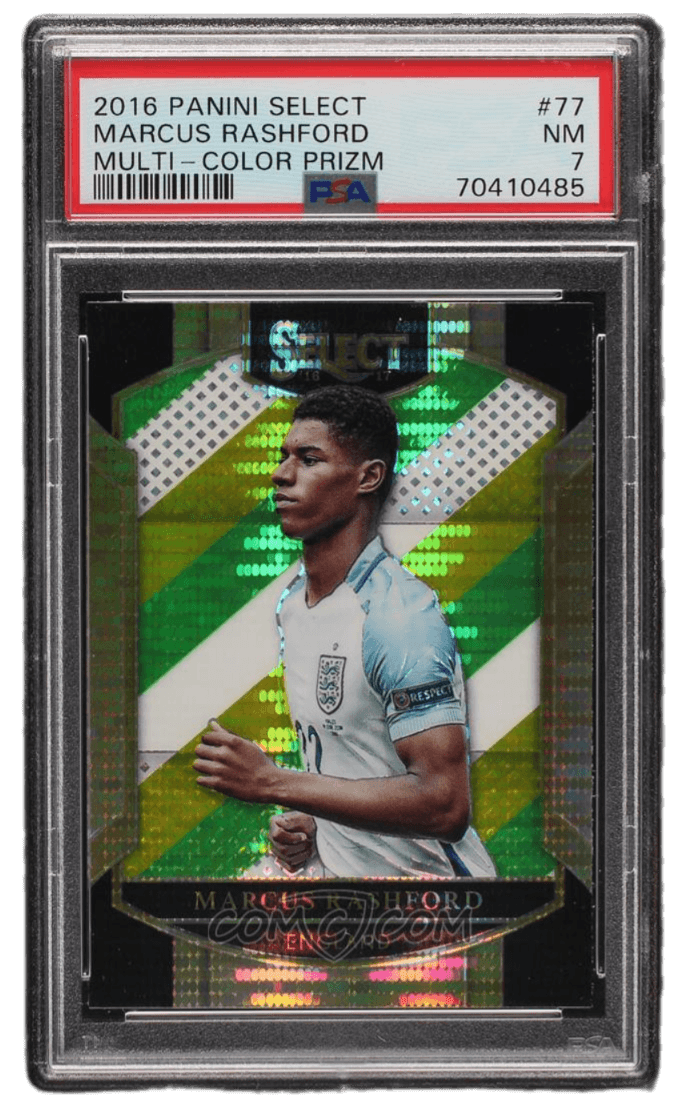 2016-17 Panini Select - Multi-Color Prizm #77 - Terrace - Marcus Rashford PSA 7
