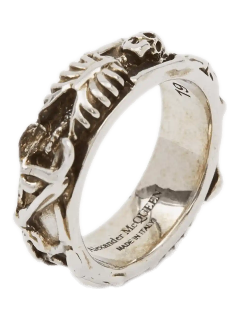 McQueen Dancing Skeleton Ring  - Silver