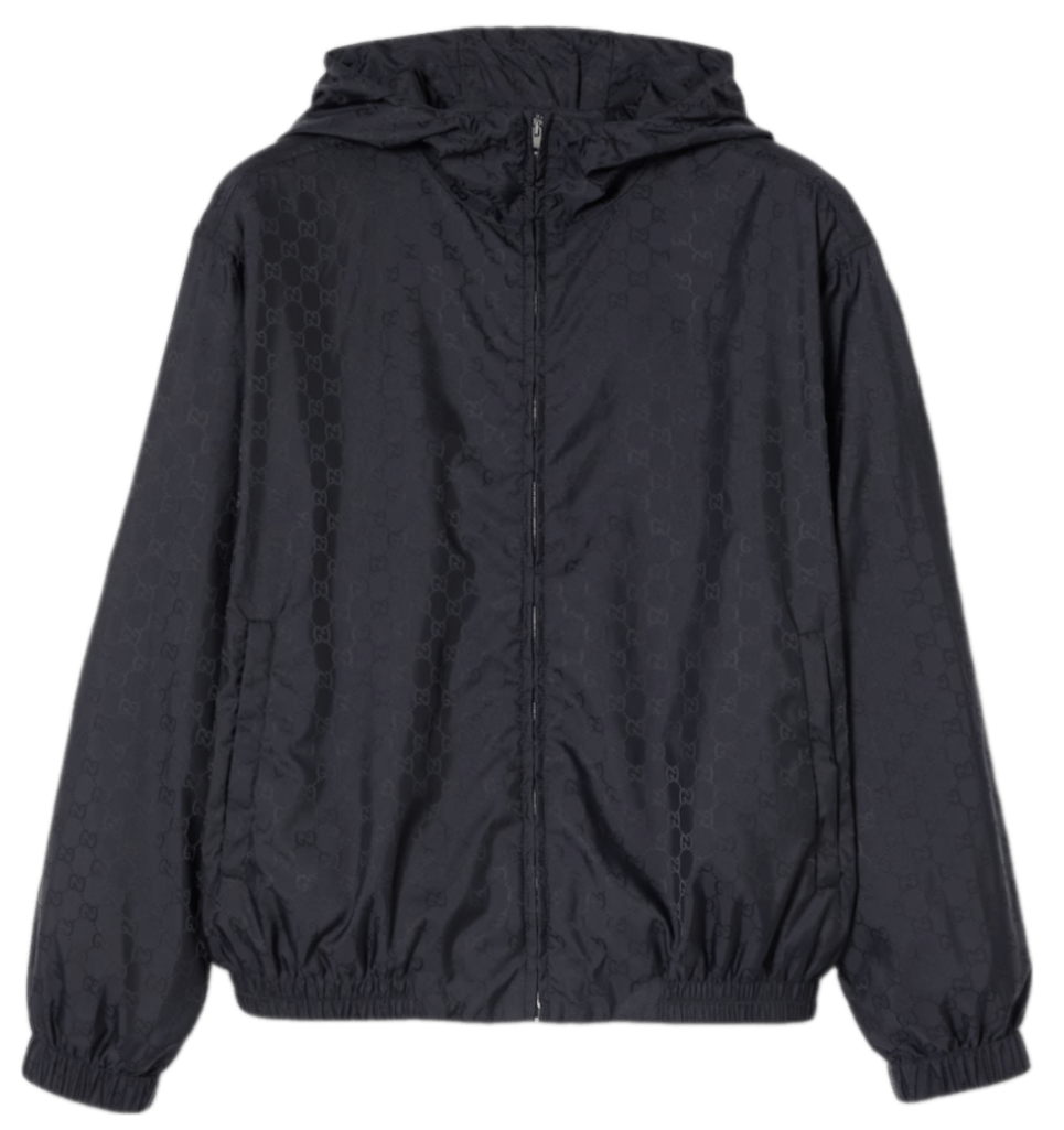 Gucci GG Nylon Zip Jacket - Dark Blue