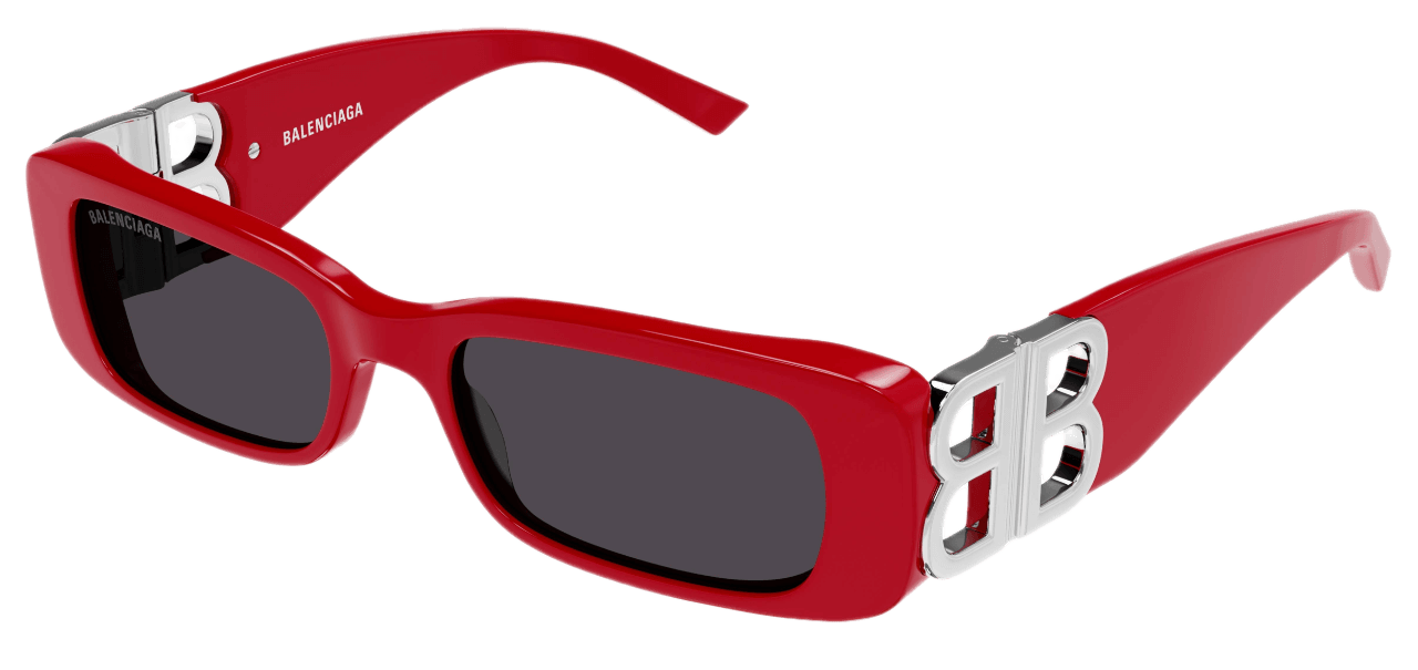 Balenciaga Rectangle Sunglasses - Red