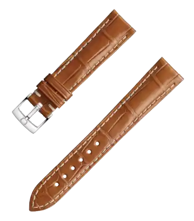 Omega Two-Piece Strap - Golden Brown Alligator Leather