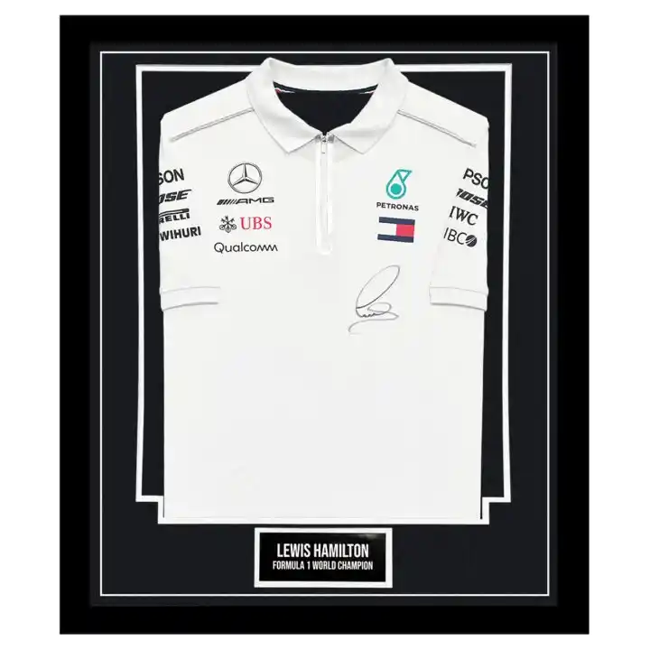 Signed Lewis Hamilton Framed Shirt – Formula 1 World Champion
