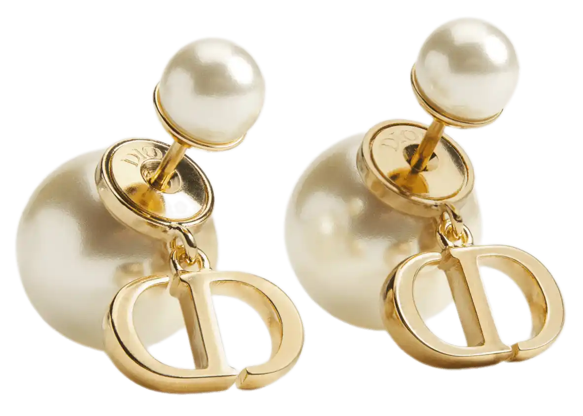 Dior Tribales Earrings - Gold and Resin Pearls