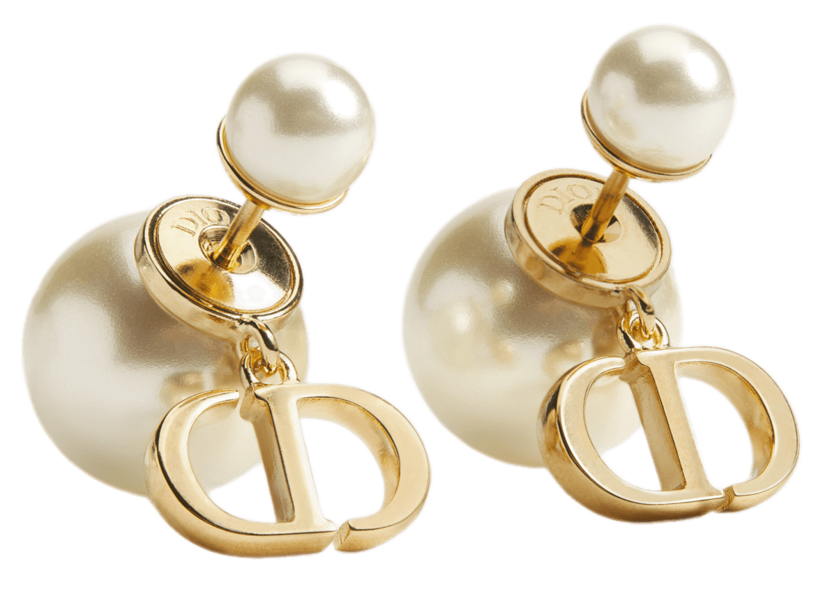 Dior Tribales Earrings - Gold and Resin Pearls