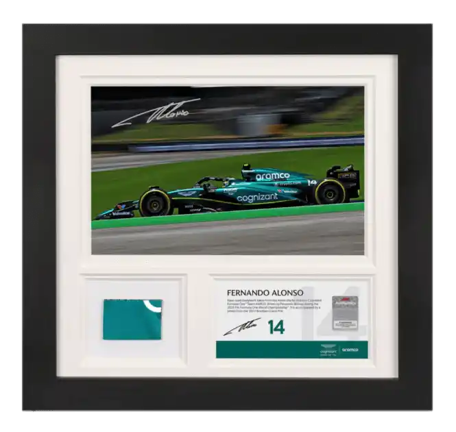 Fernando Alonso 2023 Signed Bodywork and Photo – São Paulo GP