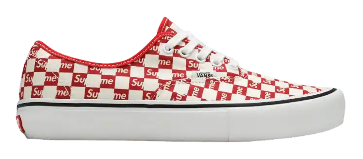 Vans Authentic - Supreme Red Checker Logo