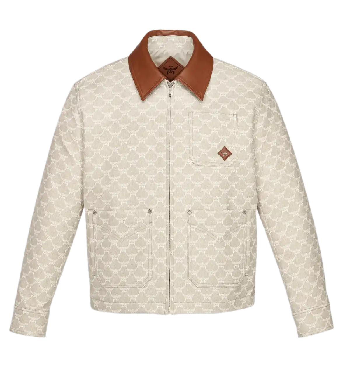 MCM Lauretos Jacket in Denim Jacquard - Beige