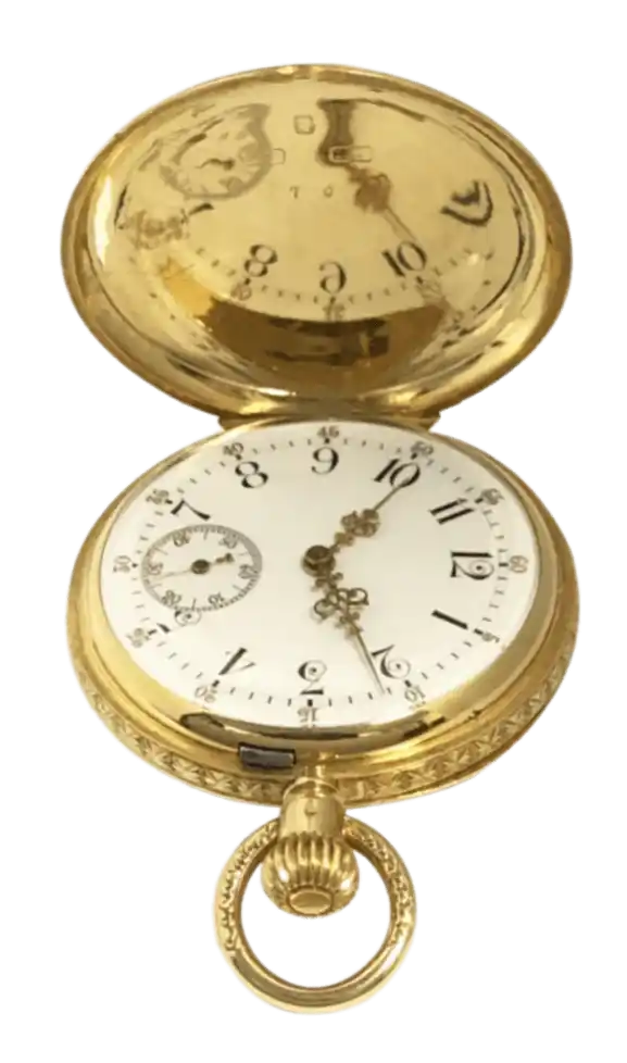 Patek Philippe 1883 Yellow Gold Hand Chased Pocket Watch