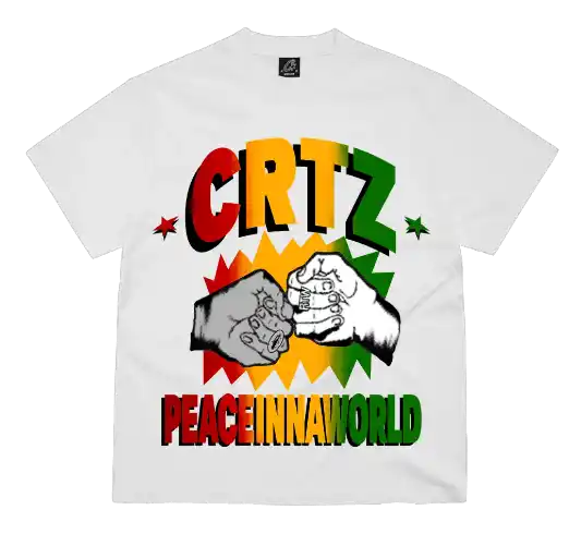 Corteiz PEACEINNAWORLD Tee - White