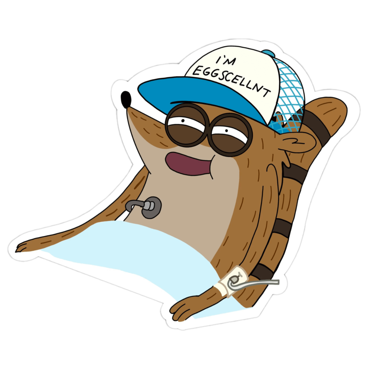 Rigby "Eggscellnt" Sticker