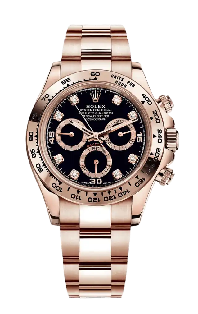 Rolex Daytona Black Diamond Dial - 40mm, Rose Gold (2022)