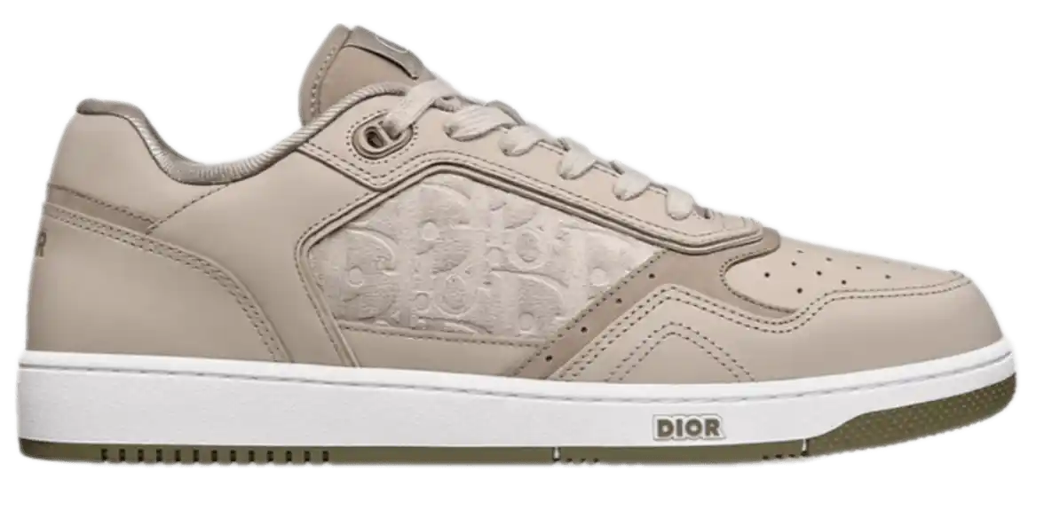 Dior B27 Uptown Low-Top Sneaker - Gray Smooth Calfskin and Gray Dior Oblique-Embossed Suede