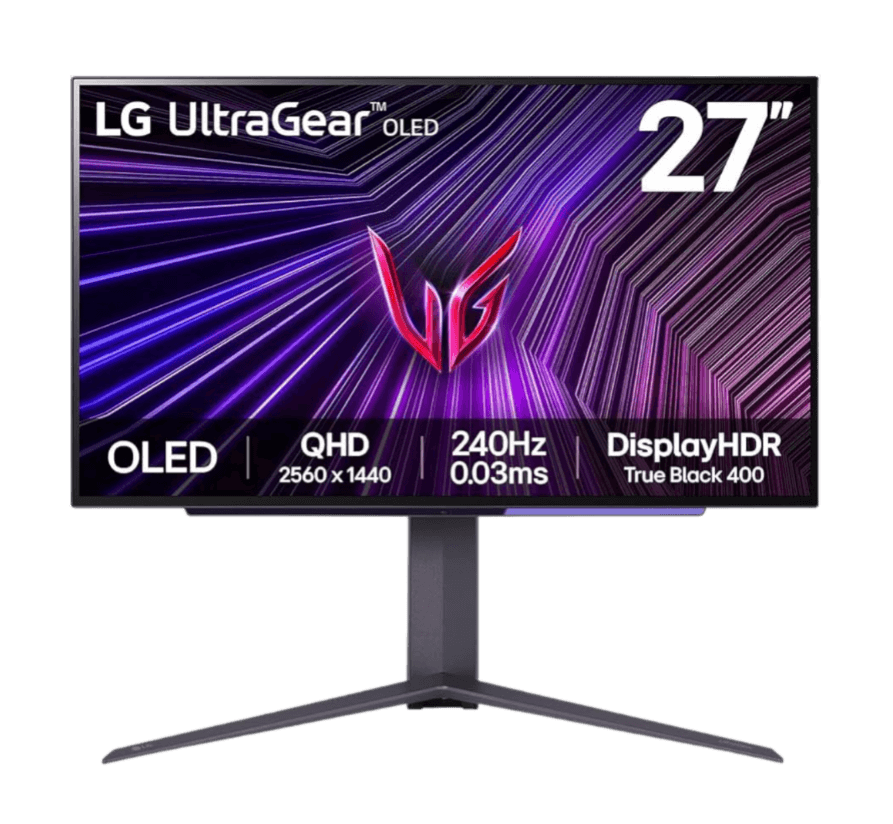LG - UltraGear 27" OLED QHD 240Hz 0.03ms FreeSync and NVIDIA G-SYNC Compatible Gaming Monitor - Black
