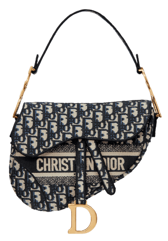 Dior Saddle Bag - Dior Oblique Embroidery Blue