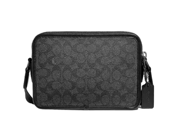 Coach Charter Crossbody Bag 24 In Signature Canvas - Black Copper/Charcoal