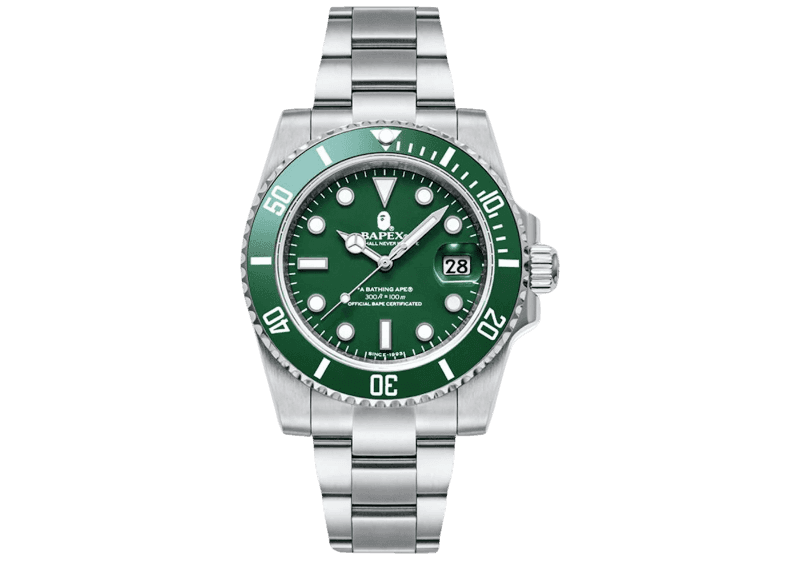 BAPE A Bathing Ape Type 1 Bapex Green Dial - 40mm, Steel (2022)