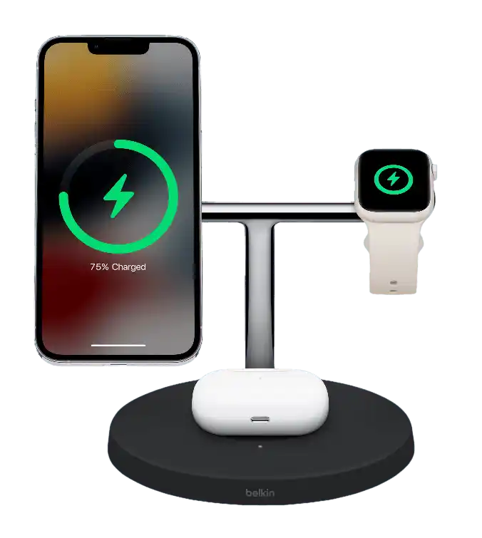 Belkin BOOST CHARGE PRO 3-in-1 Wireless Charging Stand with MagSafe