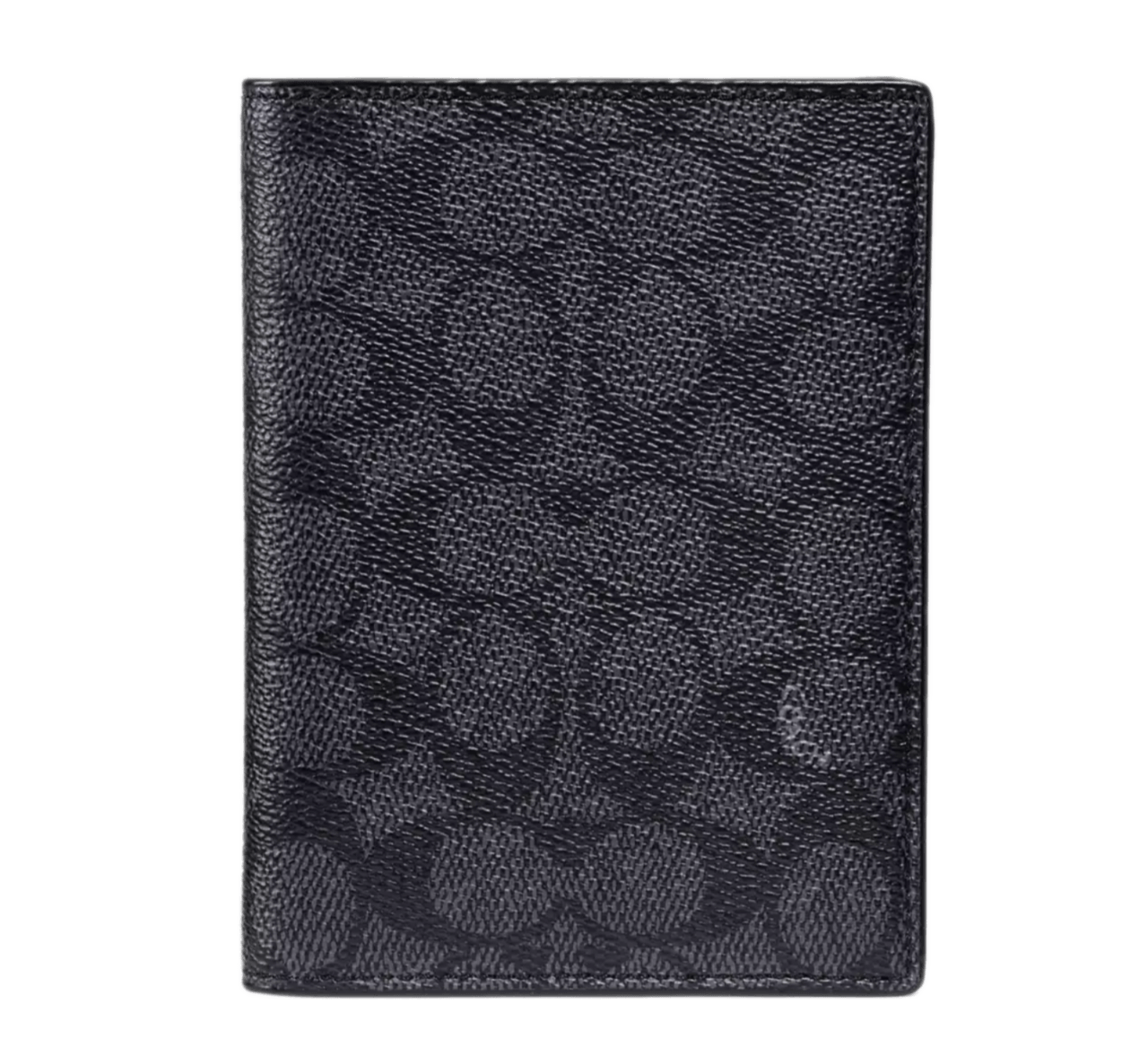 Coach Passport Case In Signature Canvas - Charcoal