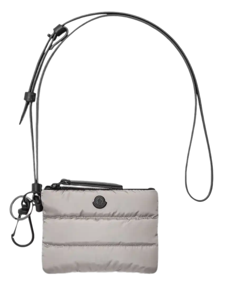 Moncler Caradoc Card Metal Logo Holder - Grey