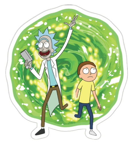 Rick and Morty Portal Gun Sticker